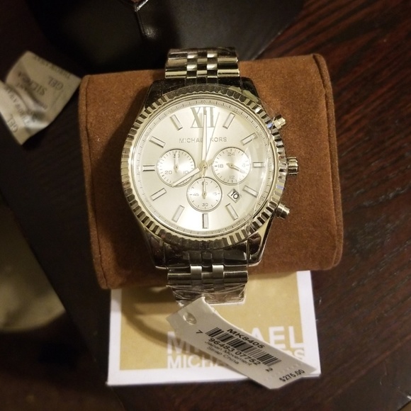 Men's Silver Michael Kors Lexington watch - Picture 1 of 3